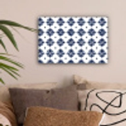 Tegelmotief - Blauw - Wit - Bloem canvas 2cm klein 34 -sfeer1