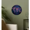 Wereldkaart - Futuristisch - Oranje Wandcirkel kunststof plaat 5mm dik klein -sfeer3