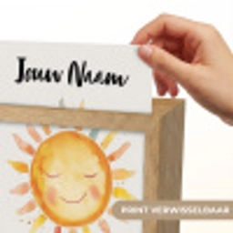 Zon - Watercolor - Geel Light Box met kabel (Kinderlampje) klein -USP_websiteprintNL