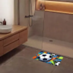 Sport - Ballen - Kleurrijk Badmat klein -sfeer2