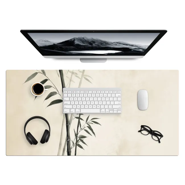 Desk Mat - Japandi - Bamboo - Beige