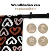 Patroon - Zwart - Hart Wandkleed katoen klein 269 -sfeer2