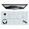 Zebra - Motief - Blauw - Wit Muismat XXL klein 681 -3d