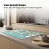 Stengels - Bloemen - Lucht - Wit Inductie beschermer vinyl 3mm klein -sfeer1