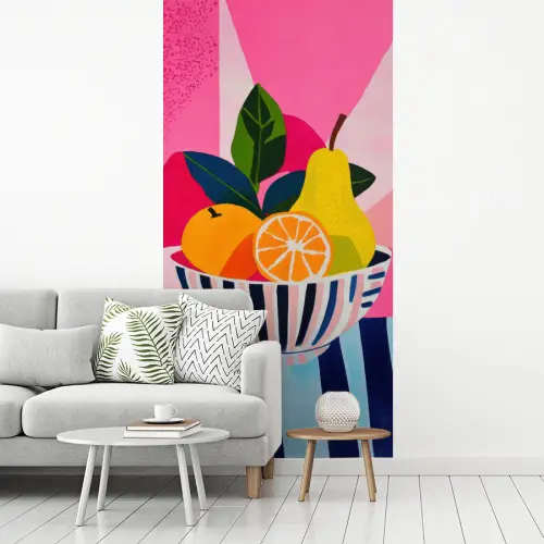 Fruit - Abstracte achtergrond - Roze fotobehang vinyl groot -woonkamer