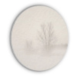 Boom - Mist - Sneeuw - Winter - Minimalistisch Akoestische PET Vilt - Rond klein -3d