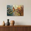 Boom - Bladeren - Natuur - Verflook Canvas - Meerluiken 2 luik klein -sfeer3