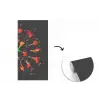 Bloemen - Oranje - Roze - Zwart fotobehang vinyl groot -3d