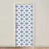 Modern - Patroon - Blauw - Roze deurposter klein 289 -3d_beige