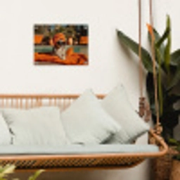 Chihuahua - Handdoek - Zonnebril - Oranje tuinposter los doek klein -sfeer7