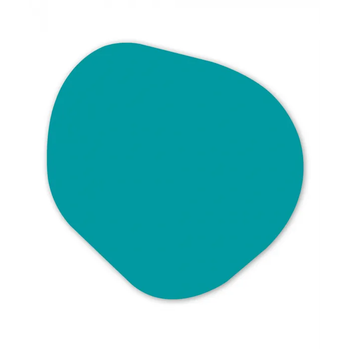 Blauw - Aqua - Effen - Kleur Wandcirkel Organisch Forex 3mm klein 629 -3d
