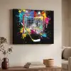 Graffiti - Sport - IJshockey - Hockey goal Textielframe zwart klein -sfeer3