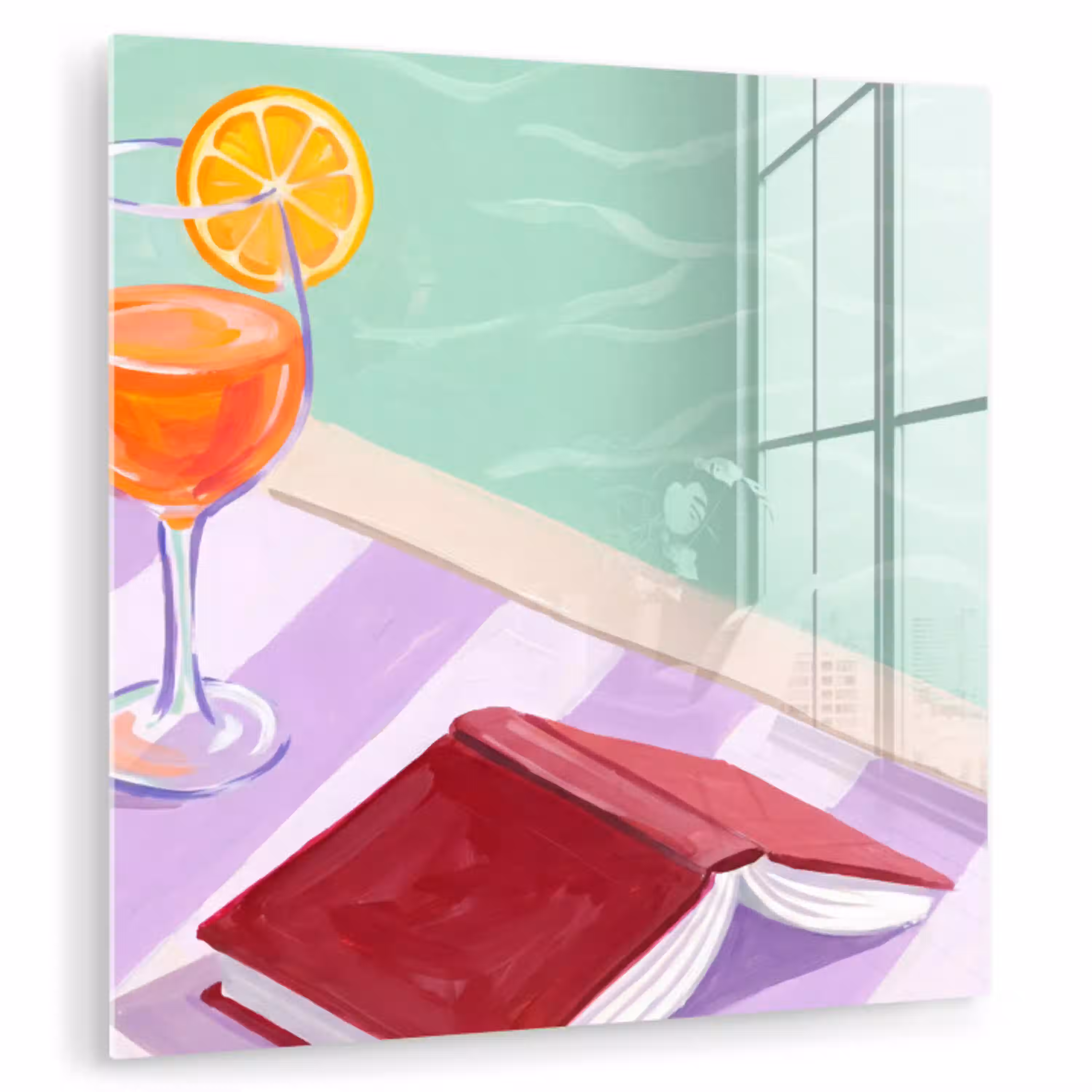 Cocktail - Zwembad - Zomer plexiglas 5mm klein -zzzproduct_nieuw