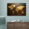 Wereldkaart - Goud - Roest canvas 2cm klein -sfeer4