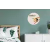 Sushi - Zalm - Rijst - Japans Wandcirkel aluminium klein -slaapkamer