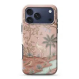 Nostalgisch - Reigers - Roze Toughcase MagSafe Apple iPhone 17 Pro Max klein -3d