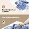 Illustratie - Koe - Blauw Inductie beschemer met haakjes klein -ky-schoon-nl