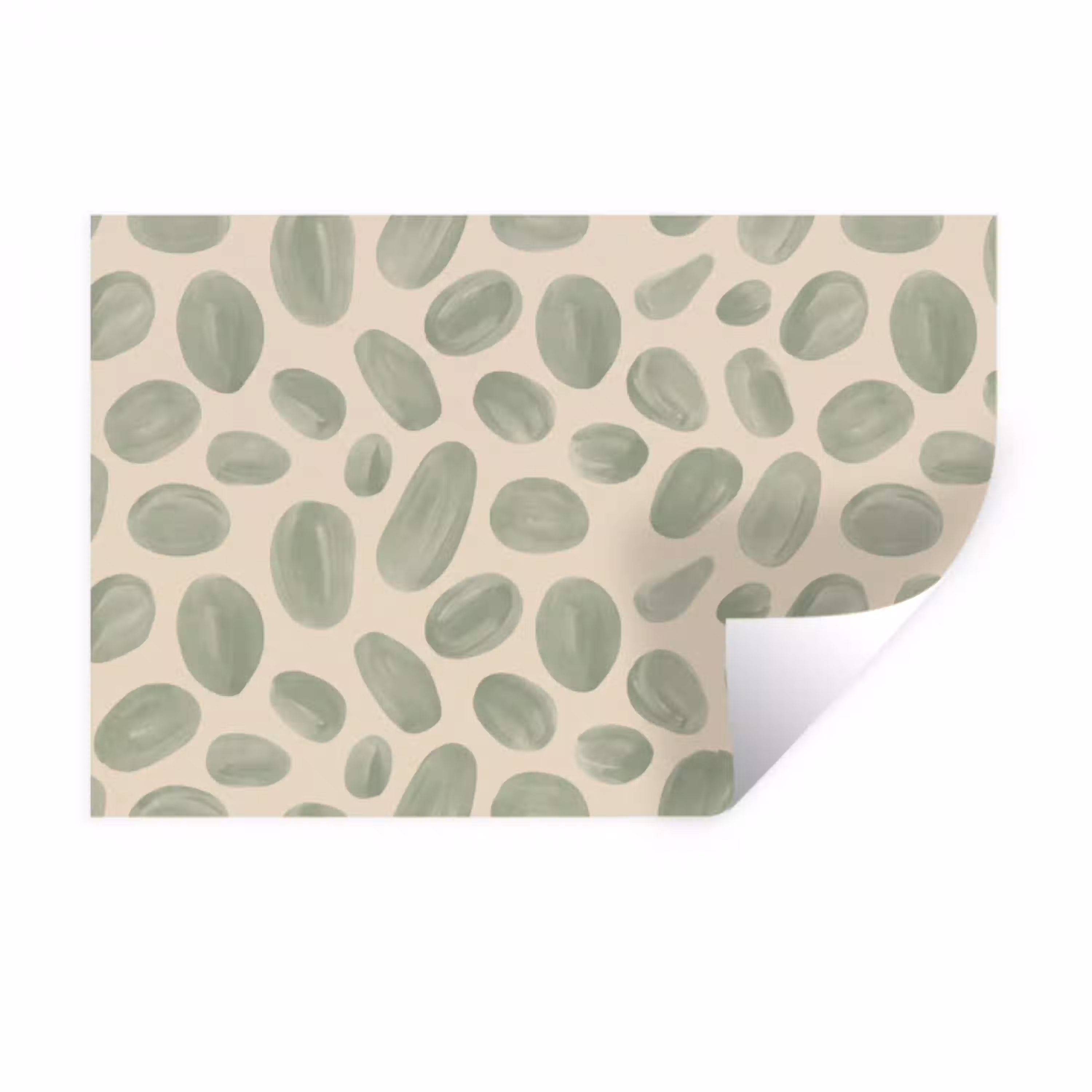 Abstract - Patroon - Organisch - Groen - Modern Muursticker klein -3d