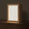 Wit - Goud - Marmer - Aders Light Box met kabel (Tafellamp) klein 925 -z3d_website