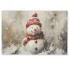 Sneeuwpop - Winter - Sneeuw - Beige Deurmat klein -zkaufland3d