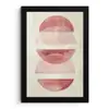 Minimalistisch - Cirkels - Roze fotolijst zwart zonder passe partout klein -3d