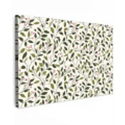 Bladeren - Bessen - Roze Tuinposter op houten frame 2 cm dik klein 845 -3d
