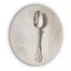 Lepel - Verf - Zilver Akoestische PET Vilt - Rond klein -3d