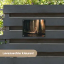 Konijn - Bos - Zonnestralen tuinposter los doek klein -sfeer3