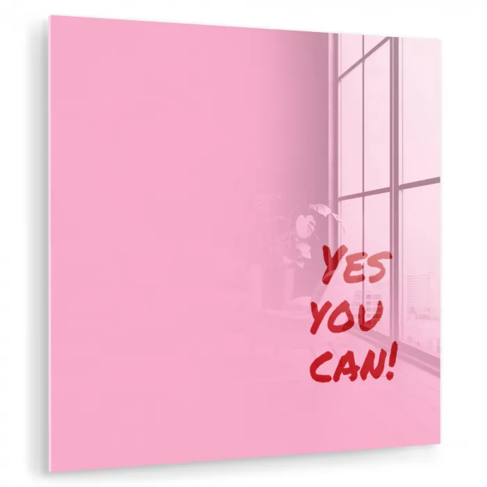 Yes you can do it - Rood - Roze plexiglas 5mm klein -zzzproduct_nieuw