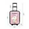 Eenhoorn - Roze - Bloemen Kinderkoffer - Zwart klein -productfoto_formaten