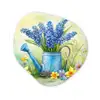 Gieter - Lavendel - Bloesems Wandcirkel Organisch Plexiglas middel -3d