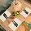 Penseelstreken - Verticaal - Zwart Placemat vinyl groot -zzsfeer5_Kitchenyeah-website