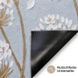 Illustratie - Bloemen - Blauw Deurmat klein -antislip_DE