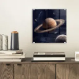 Planeten - Saturnus - Ruimte plexiglas 5mm klein -sfeer1