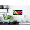 Graffiti - Bloemen - Kleur Muursticker klein -keuken