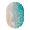 Kust - Zand - Blauw Wandcirkel Ovaal Forex klein -3d