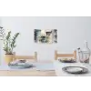 Fiets - Pastelkleuren - Bloemen Muursticker klein -eettafel