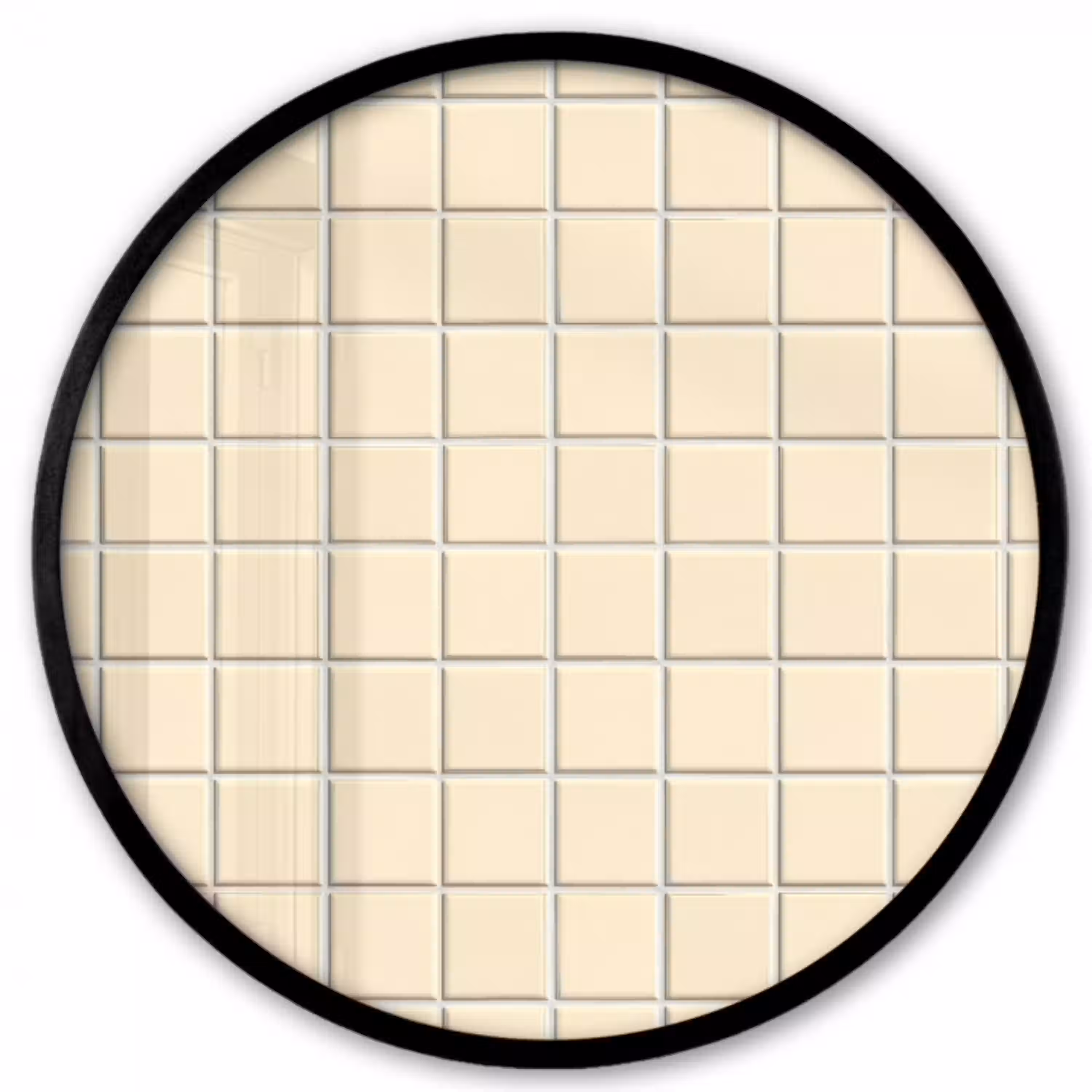 Patroon - Tegels - Gebroken - Wit Fotolijst rond zonder passe partout klein 856 -3d