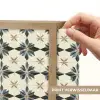 Sierlijk - Ornament - Blauw Light Box met batterij (Wandlamp) middel 907 -USP_websiteprintNL