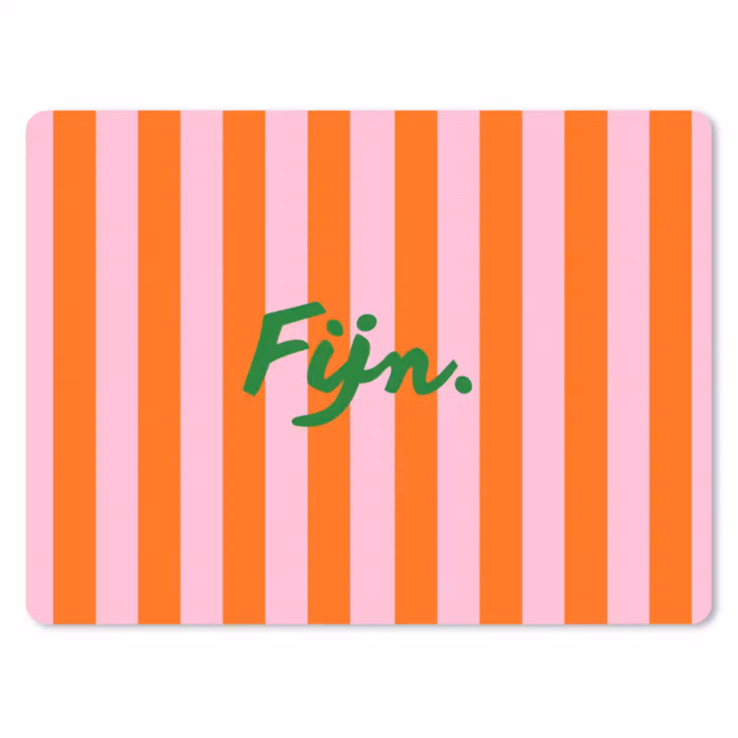 Muismat - Patroon - Oranje - Fijn - Strepen