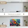 Koraal - Schildpad - Abstract - Water keuken achterwand spatscherm klein -voor_na_FR
