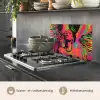 Vrouw - Microfoon - Neon keuken achterwand spatscherm klein -usp_NL