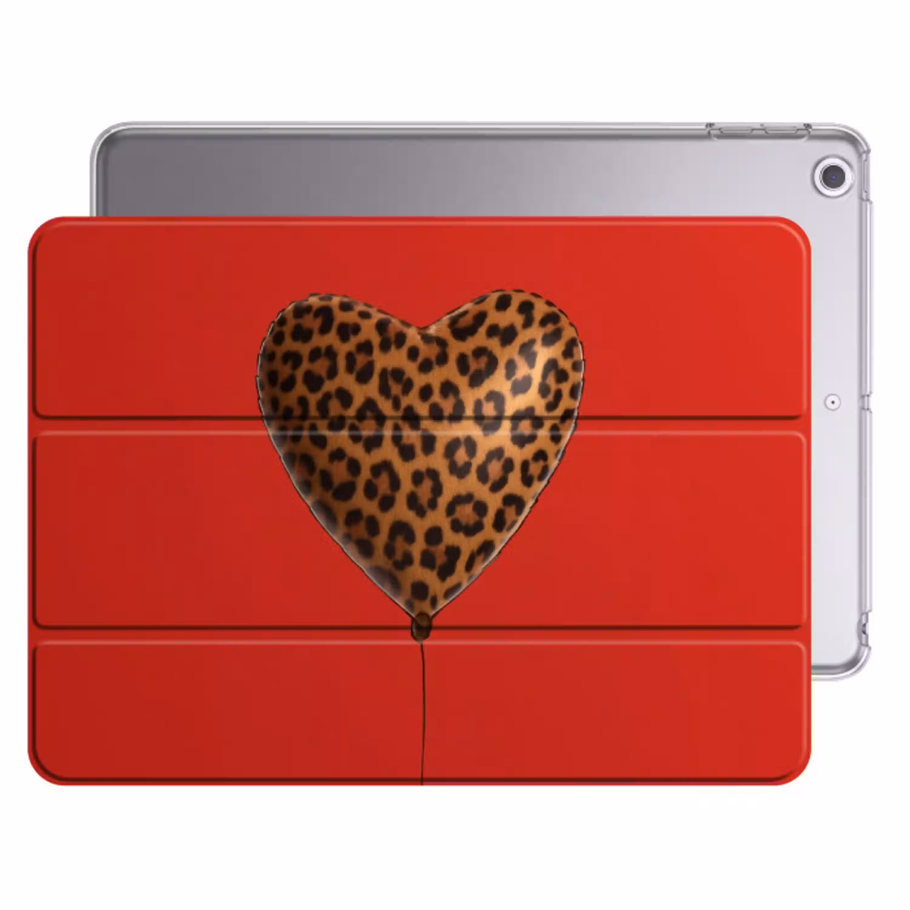 Ballon - Hartvormig - Rood - Panterpatroon Apple iPad 2017 middel -threedimensional_3d_global