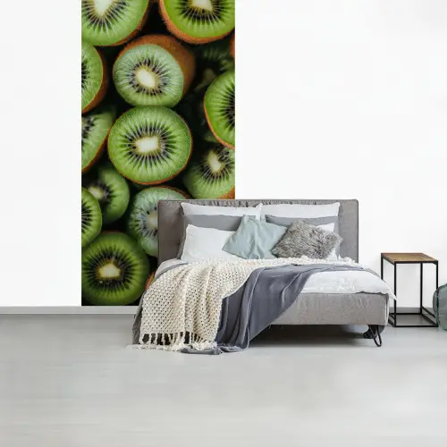 Kiwi - Fruit - Groen fotobehang vinyl groot -slaapkamer