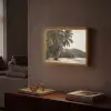 Eiland - Palmboom - Zee Light Box met batterij (Wandlamp) middel -sfeer1