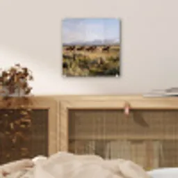 Paarden - Kudde - Bergen - Vrijheid - Wild plexiglas 5mm klein -sfeer4