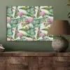 Inductie beschermer - Flamingo - Bladeren - Afdekplaat voor kookplaat - Tropisch PET vilt klein -sfeer2
