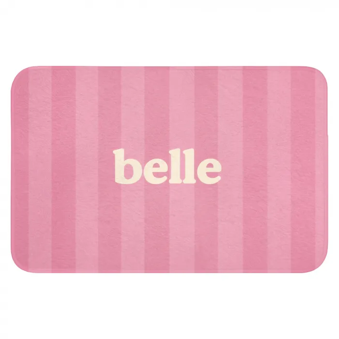 Roze - Gestreept - Belle WCmat klein -3d