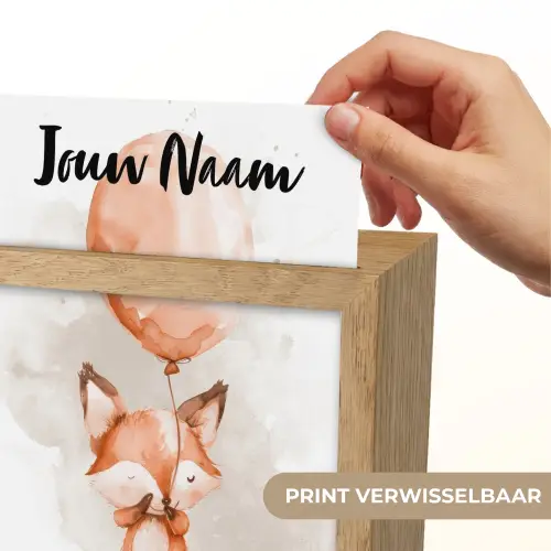 Vos - Pastel kleuren - Dier Light Box met kabel (Kinderlampje) klein -USP_websiteprintNL