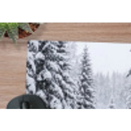 Bos - Winter - Sneeuw - Pad - Natuur muismat rubber klein -closeup
